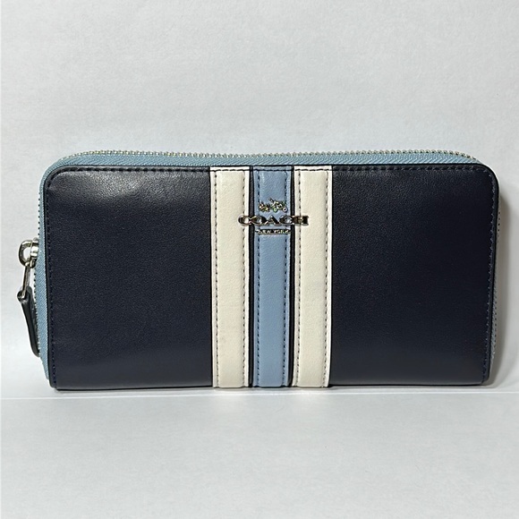 Coach Handbags - *RARE* COACH Varsity Stripe Accordion Zip Around Wallet